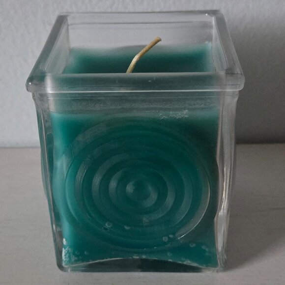 Vintage Retired PartyLite Spinnaker Teal In Square Holder 1655 New Open Box - Picture 4 of 10